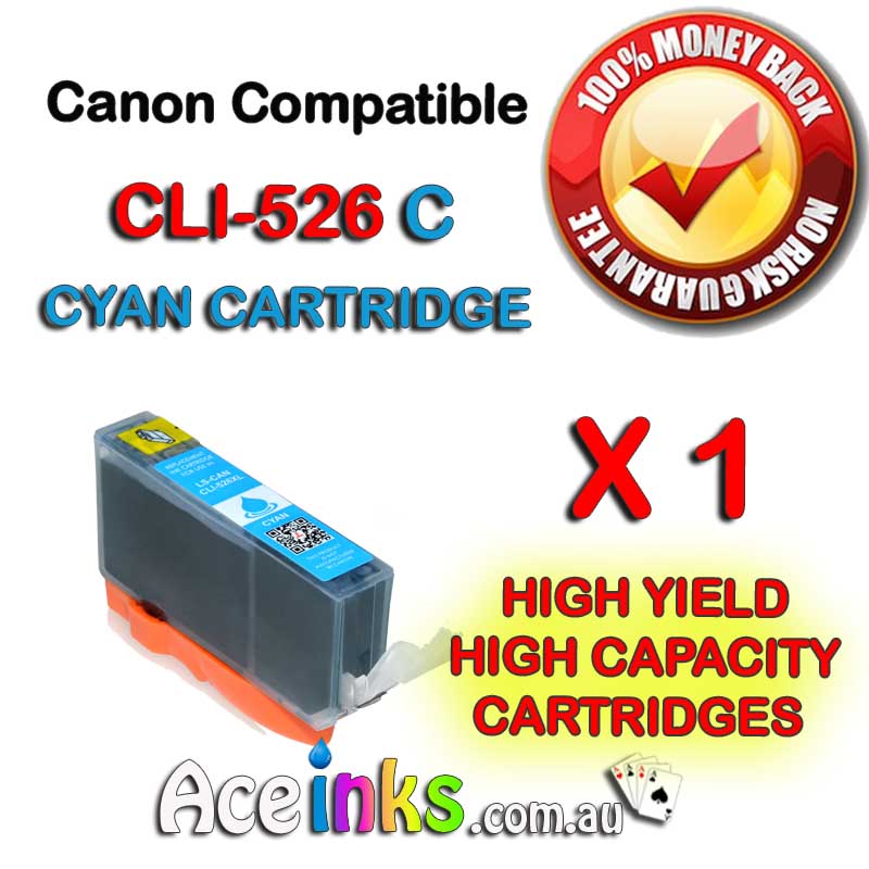 Compatible Canon CLI-526C Cyan Single